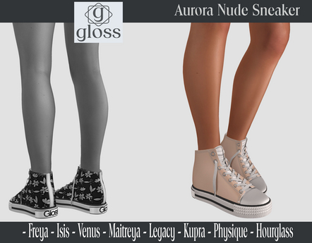 Second Life Marketplace - *Gloss* Aurora Sneakers - Nude